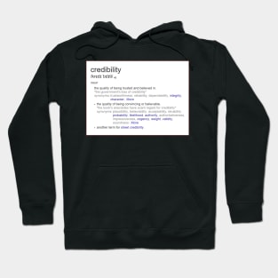 What is meaning of credibility ? Hoodie